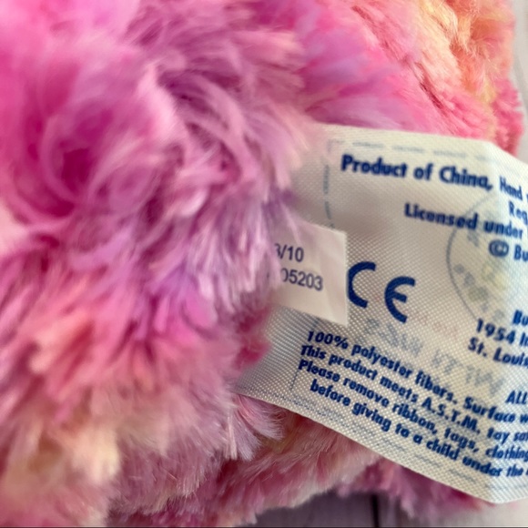 Build A Bear Endless Hugs Teddy 17" Plush Sherbert Pink Orange Valentine Day Toy - Picture 5 of 5